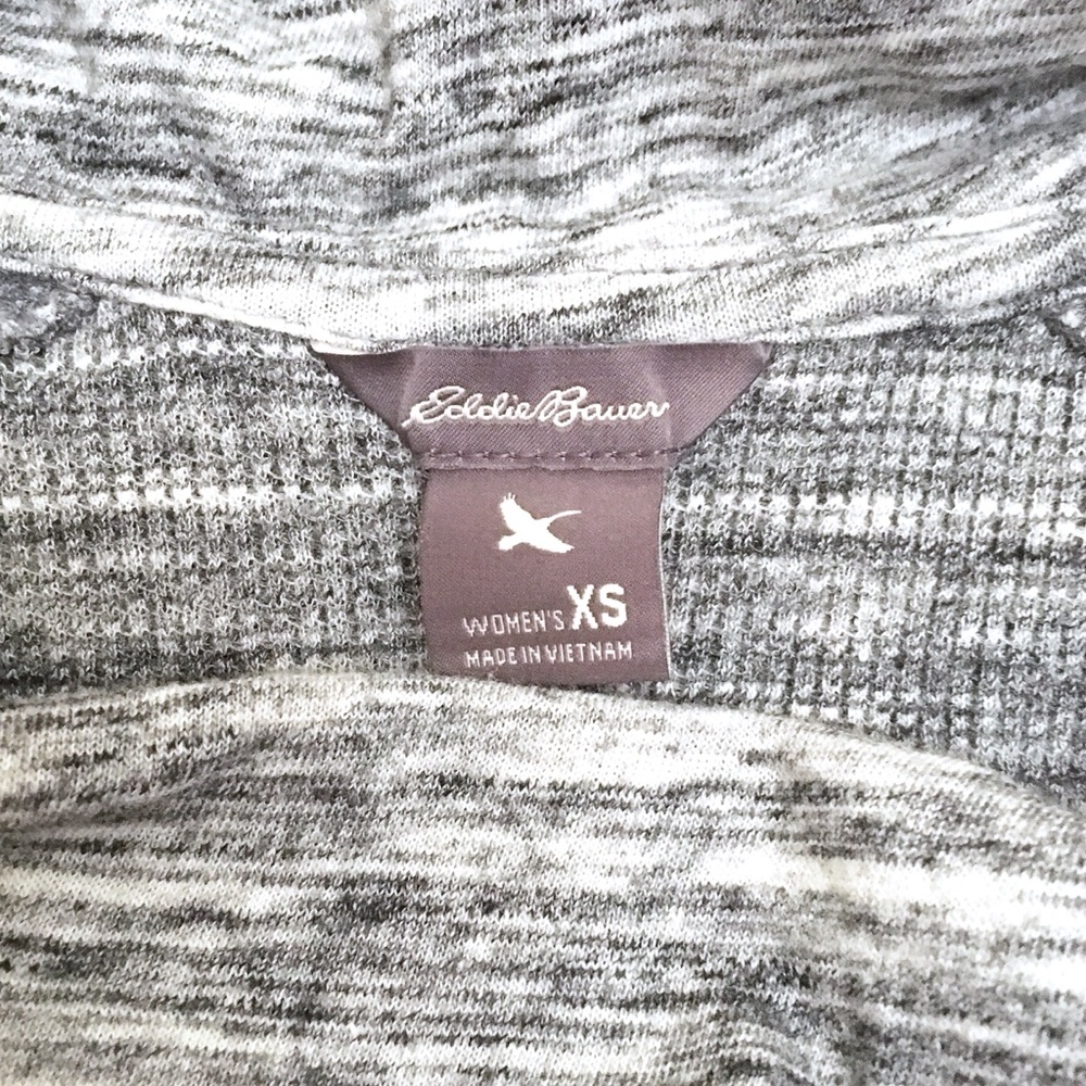 EDDIE BAUER Stine's Grey Waffle Cowl Neck Tunic Size Extra Small - Picture 4 of 10